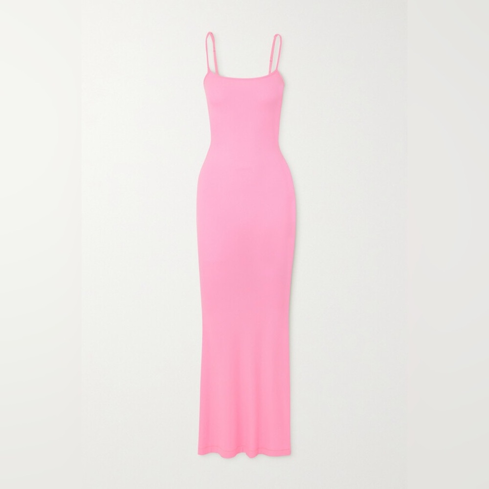 Skims Soft Lounge Long Slip Dress - Cotton Candy